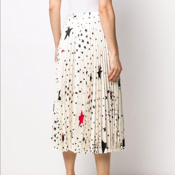 Valentino Star Printed Pleated Skirt - Picture 4 of 7